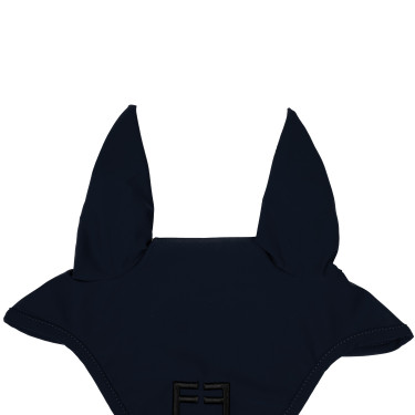 Cuffia anti-mosche in tessuto tecnico con logo Equestro Blu navy / nero
