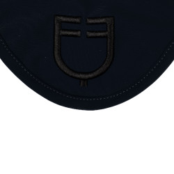 Cuffia anti-mosche in tessuto tecnico con logo Equestro Blu navy / nero