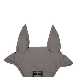 Cuffia anti-mosche in tessuto tecnico con logo Equestro Grigio / nero