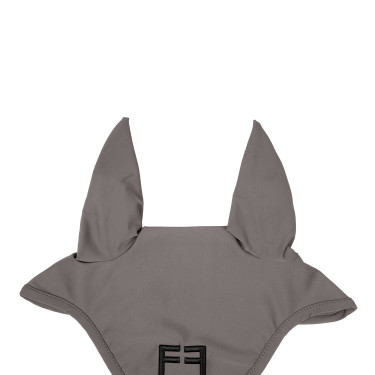 Cuffia anti-mosche in tessuto tecnico con logo Equestro Grigio / nero