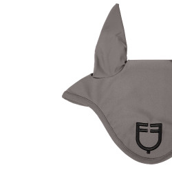 Cuffia anti-mosche in tessuto tecnico con logo Equestro Grigio / nero