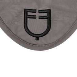 Cuffia anti-mosche in tessuto tecnico con logo Equestro Grigio / nero
