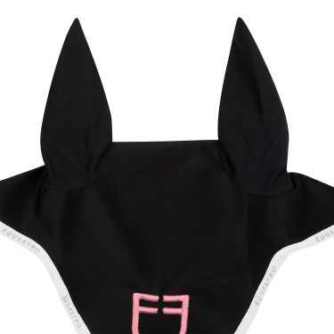 Cuffia anti-mosche in tessuto tecnico con logo multicolore Equestro Cuffia anti-mosche in tessuto tecnico con logo multicolore Equestro