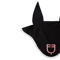 Cuffia anti-mosche in tessuto tecnico con logo multicolore Equestro Nero / bianco / viola Cuffia anti-mosche in tessuto tecnico con logo multicolore Equestro Nero / bianco / viola