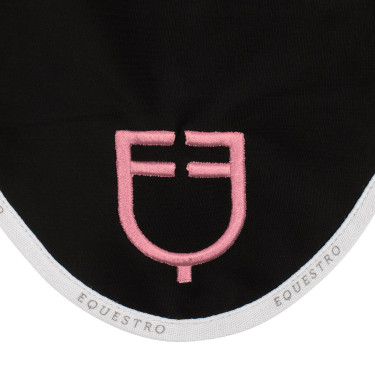Cuffia anti-mosche in tessuto tecnico con logo multicolore Equestro Cuffia anti-mosche in tessuto tecnico con logo multicolore Equestro