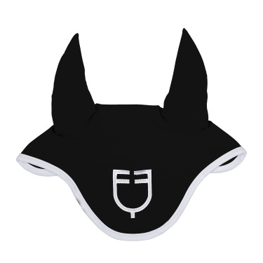 Cuffia anti-mosche in tessuto tecnico White Line Edition Equestro Nero