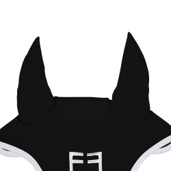 Cuffia anti-mosche in tessuto tecnico White Line Edition Equestro Nero