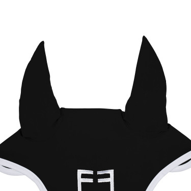 Cuffia anti-mosche in tessuto tecnico White Line Edition Equestro Nero