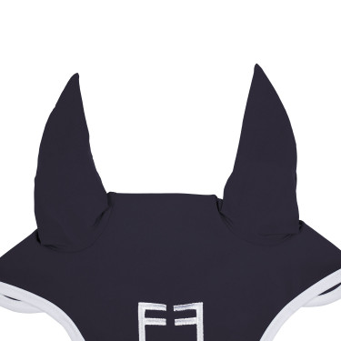 Cuffia anti-mosche in tessuto tecnico White Line Edition Equestro Marina Blu marino