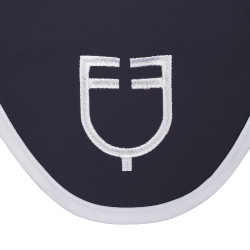 Cuffia anti-mosche in tessuto tecnico White Line Edition Equestro Marina Blu marino