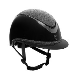 Casco di lusso con ampia visiera e strass omologato EN 1384-2023 Equestro