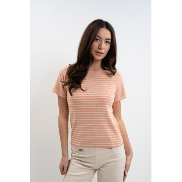 Tee-Shirt Harcour Tzimi donna Albicocca / lino Arancione Tee-Shirt Harcour Tzimi donna Albicocca / lino Arancione
