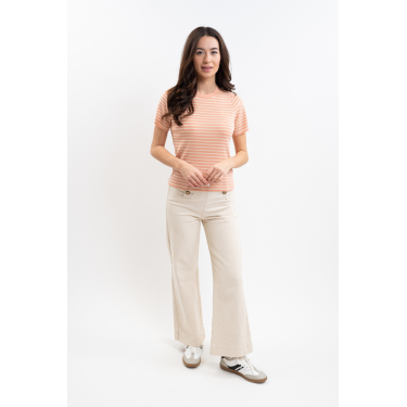 Tee-Shirt Harcour Tzimi donna Albicocca / lino Arancione Tee-Shirt Harcour Tzimi donna Albicocca / lino Arancione