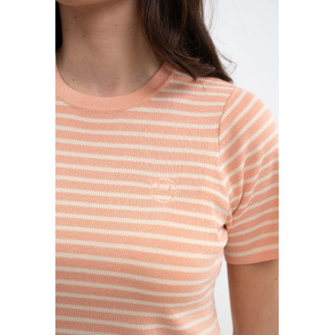 Tee-Shirt Harcour Tzimi donna Albicocca / lino Arancione Tee-Shirt Harcour Tzimi donna Albicocca / lino Arancione