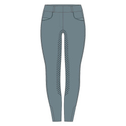 Leggings da equitazione Easy Rider Maxima FullGrip Bambini Piombo Blu