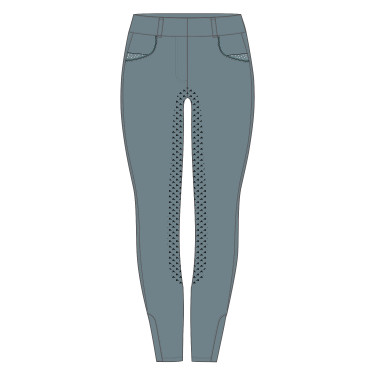 Leggings da equitazione Easy Rider Maxima FullGrip Bambini Piombo Blu