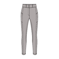 Pantaloni da equitazione Easy Rider Amaya FullGrip Grigio sbiadito