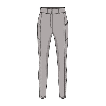 Pantaloni da equitazione Easy Rider Amaya FullGrip Grigio sbiadito