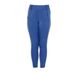 Leggings da bambina aderenti con grip e logo Equestro Blu sodalite Leggings da bambina aderenti con grip e logo Equestro Blu sodalite