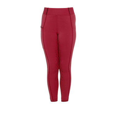 Leggings da bambina aderenti con grip e logo Equestro Leggings da bambina aderenti con grip e logo Equestro