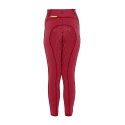 Leggings da bambina aderenti con grip e logo Equestro Scooter Beige
