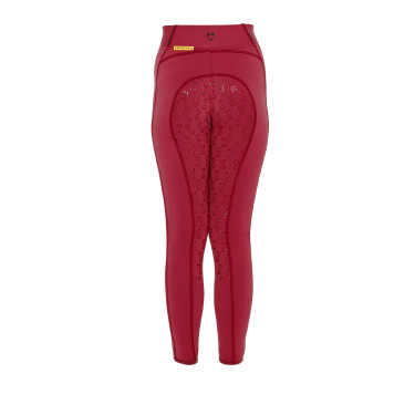 Leggings da bambina aderenti con grip e logo Equestro Leggings da bambina aderenti con grip e logo Equestro