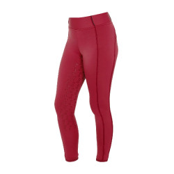 Leggings da bambina aderenti con grip e logo Equestro Scooter Beige