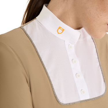 Polo da concorso Donna Maniche Lunghe con Bottoni Equestro Polo da concorso Donna Maniche Lunghe con Bottoni Equestro