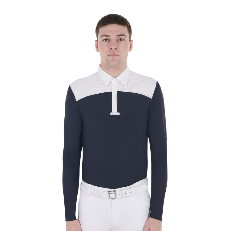 Polo da concorso Uomo Maniche Lunghe con Bottoni Equestro