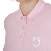 Polo da allenamento aderente in tessuto traspirante da donna Equestro Lilla Blu Polo da allenamento aderente in tessuto traspirante da donna Equestro Lilla Blu