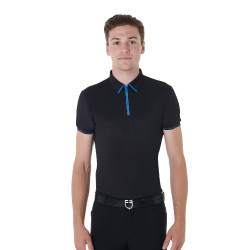 Polo da allenamento da uomo con cerniera e dettagli a contrasto Equestro