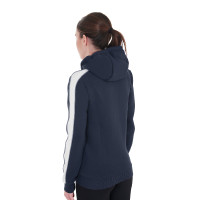 Felpa con cappuccio da donna Equestro con zip Blazer marine Blu marino
