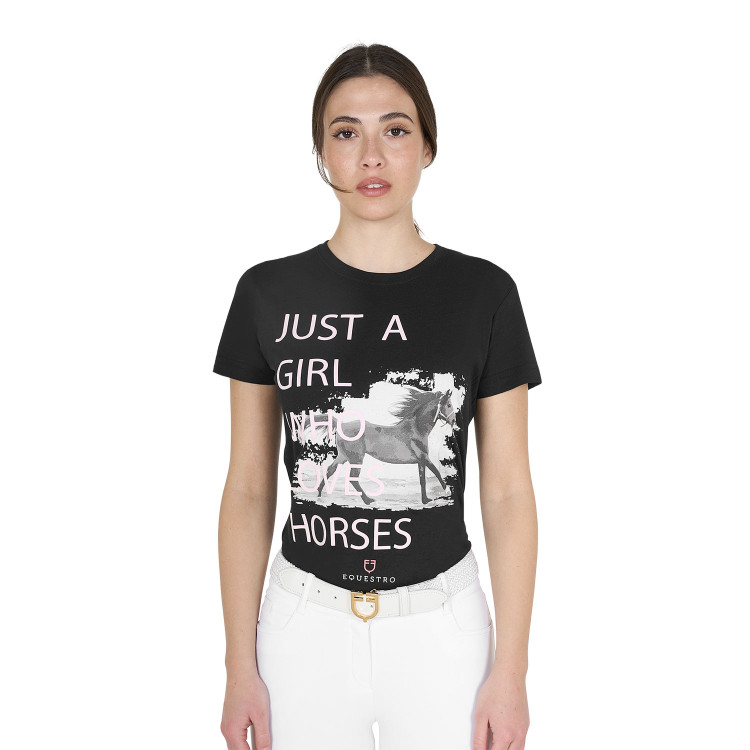 T-shirt in cotone Equestro donna Horse Lover