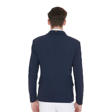 Giacca da concorso Uomo in Tessuto Stretch con Tasche con Zip Equestro Blazer marine Blu marino