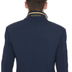 Giacca da concorso Uomo in Tessuto Stretch con Tasche con Zip Equestro Blazer marine Blu marino