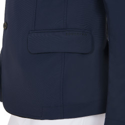 Giacca da concorso Uomo in Tessuto Stretch con Tasche con Zip Equestro Blazer marine Blu marino
