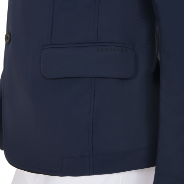 Giacca da concorso Uomo in Tessuto Stretch con Tasche con Zip Equestro Blazer marine Blu marino