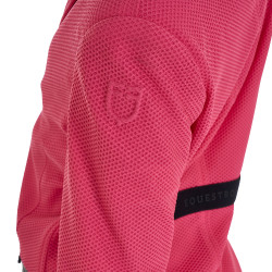 Giacca da concorso a tre bottoni da ragazza in mesh Equestro Caprifoglio Rosa Giacca da concorso a tre bottoni da ragazza in mesh Equestro Caprifoglio Rosa