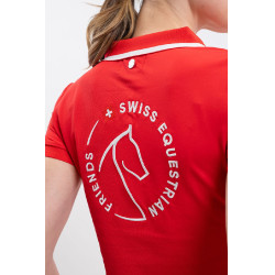 Polo Harcour Douve donna Swiss Equestrian Friends Rosso