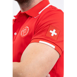 Polo Harcour Dranse uomo Swiss Equestrian Friends Rosso Polo Harcour Dranse uomo Swiss Equestrian Friends Rosso