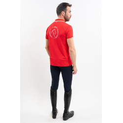 Polo Harcour Dranse uomo Swiss Equestrian Friends Rosso Polo Harcour Dranse uomo Swiss Equestrian Friends Rosso