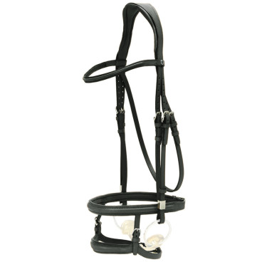 Bridon Stübben Pro-Jump con Slide&Lock Nero / nero
