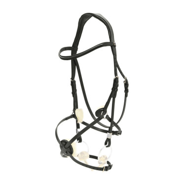 Bridon Stübben Pro-Jump con Slide&Lock Nero / nero
