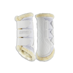 Stinchiere da allenamento Stübben Airflow in montone sintetico Bianco