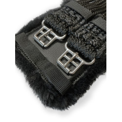 Cinghia Stübben corda con imbottiture fibbie in acciaio inox Nero