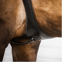 Cinghia Stübben in cuoio Contorni elastici su entrambi i lati Ebano