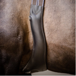 Cinghia Stübben in cuoio Contorni elastici su entrambi i lati Ebano