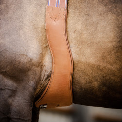 Cinghia Stübben in cuoio Contorni elastici su entrambi i lati Tabacco Marrone