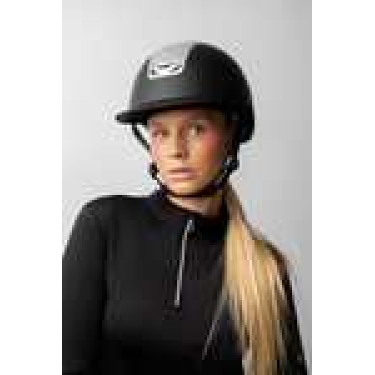 Casco da equitazione con ornamento in cristallo Horze Arix II Nero / argento