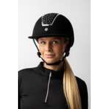 Casco da equitazione Solara II Horze Nero / bianco